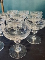 10 coupes à champagne cristal Baccarat 19 ème