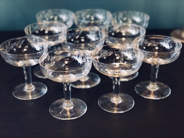 10 coupes à champagne vintage