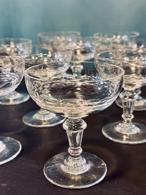 10 coupesà champagne verre ancien 
