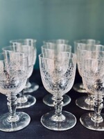 10 verres à vin blanc gravés