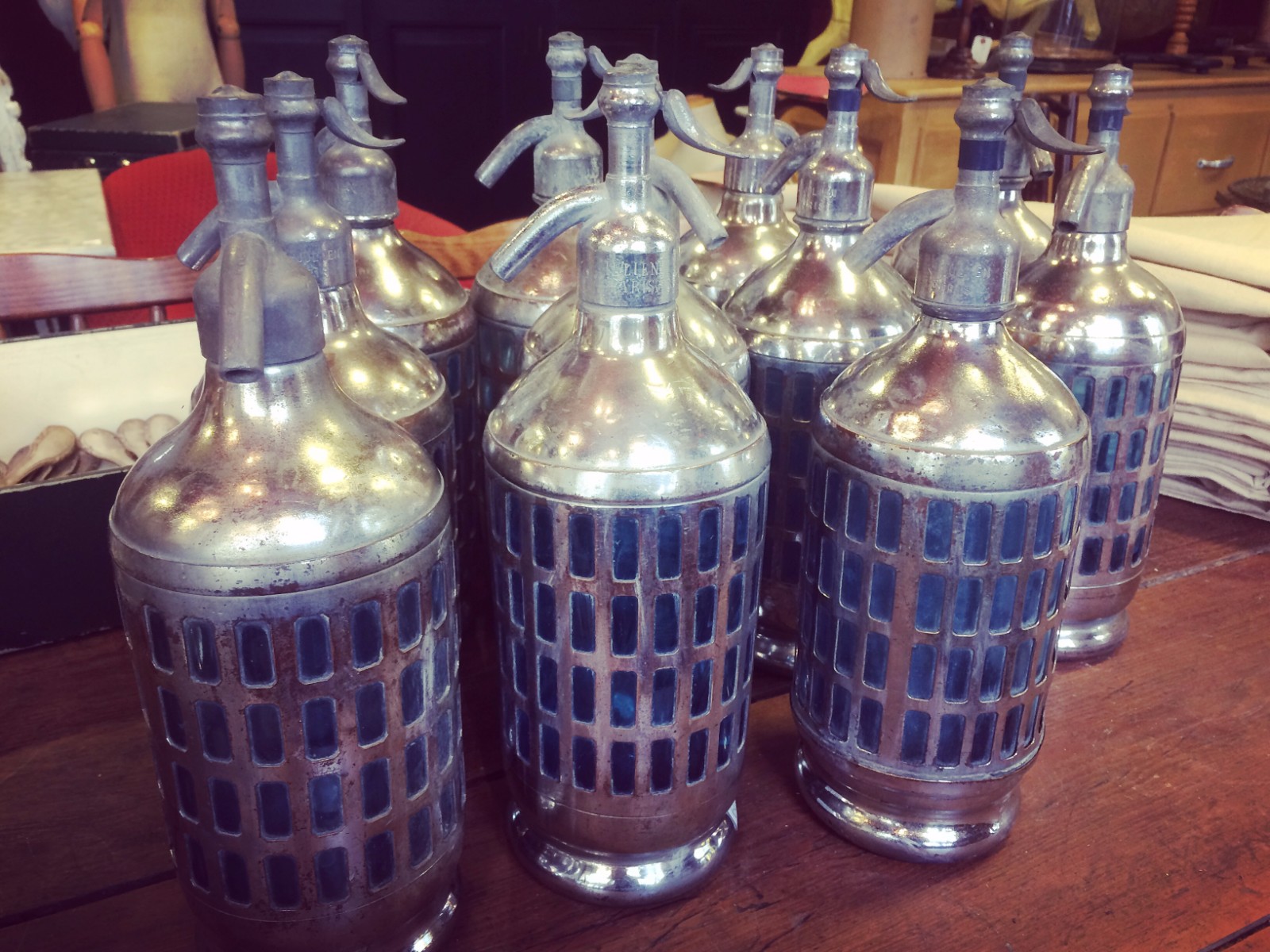 Siphons de bistrot avec cage en métal