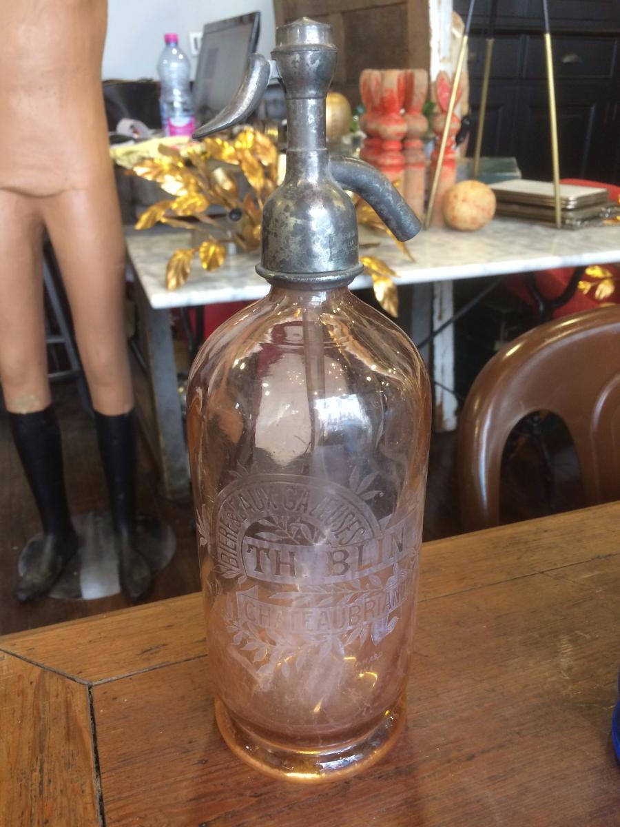 Siphon de bistrot gravé