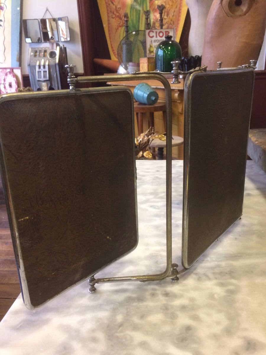 Grand miroir de barbier modulable