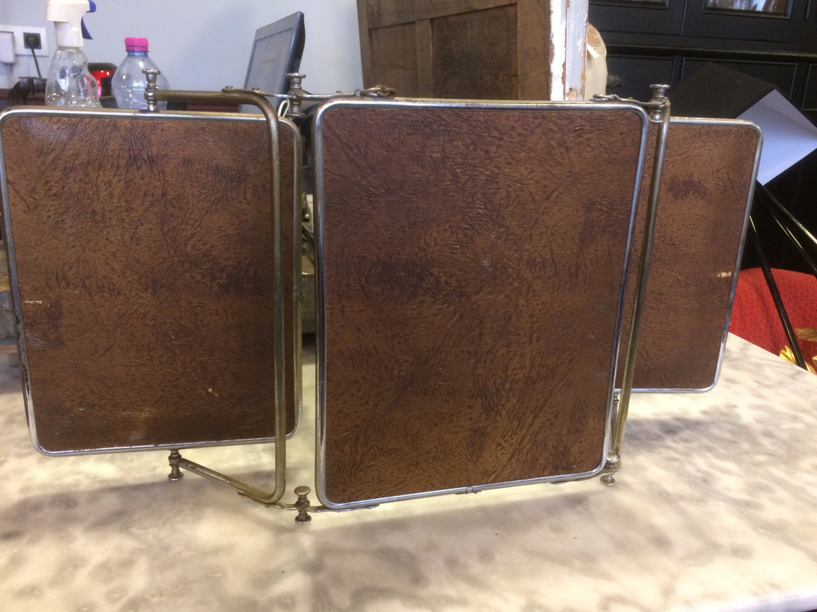 Grand miroir de barbier modulable