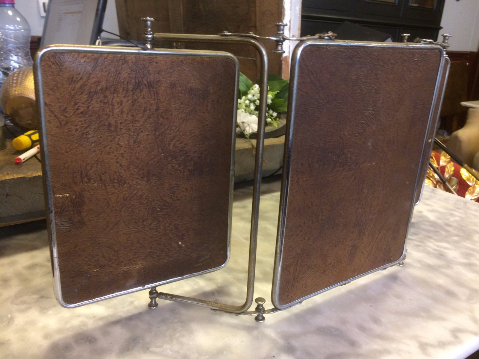 Grand miroir de barbier modulable