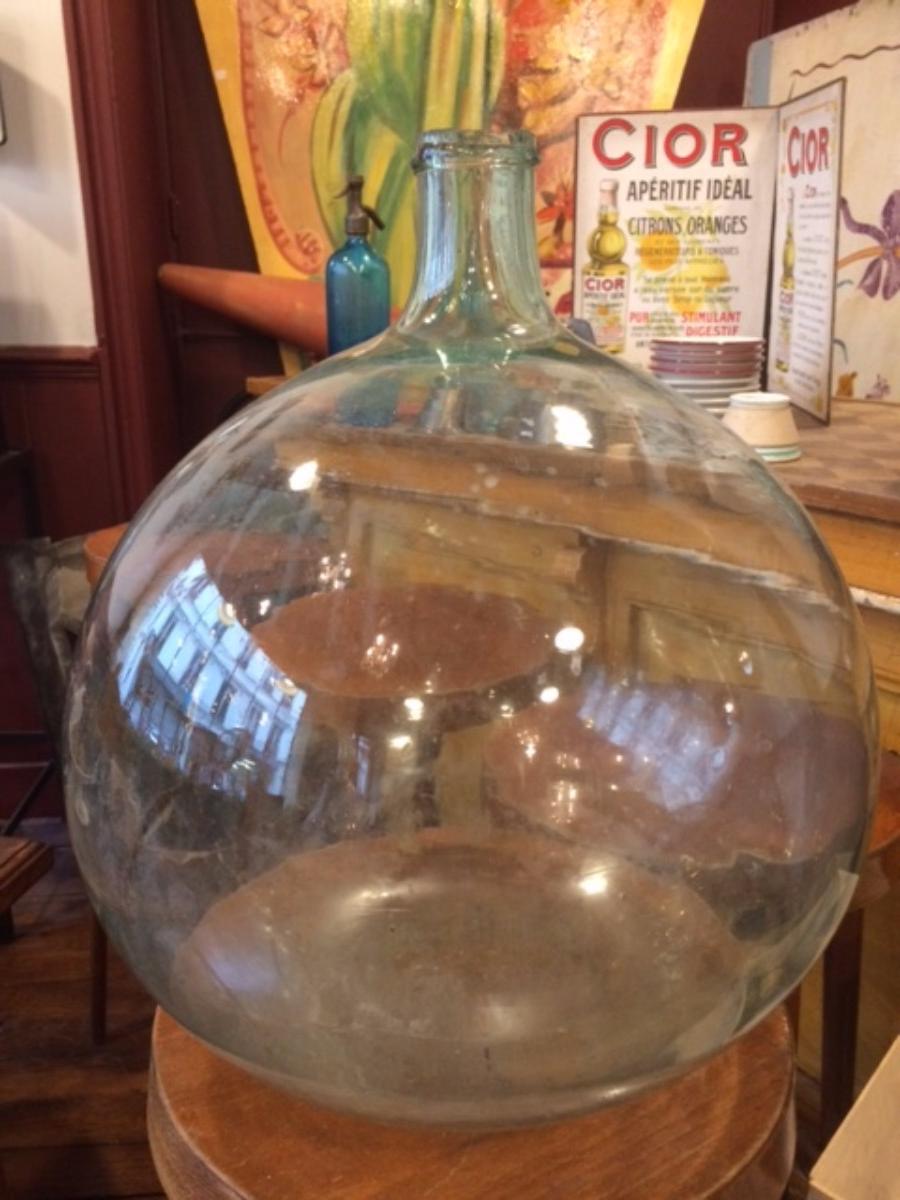 Dame jeanne en verre soufflé