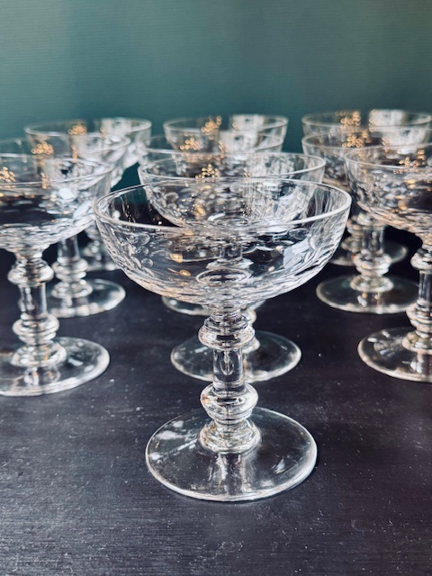 11 coupes à champagne cristal Saint Louis
