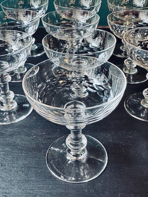 11 coupes à champagne cristal Saint Louis