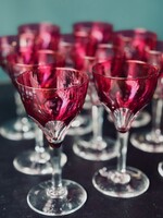11 verresà vin blanc cristal Val Saint Lambert rose