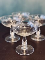 4 coupes à champagne verre ancien