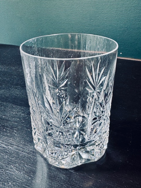 5 verres à whisky cristal vintage