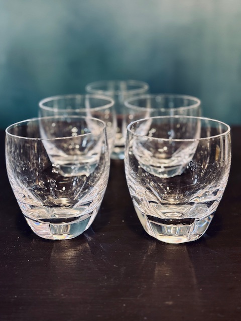 5 verres à whisky en cristal signé Lalique France