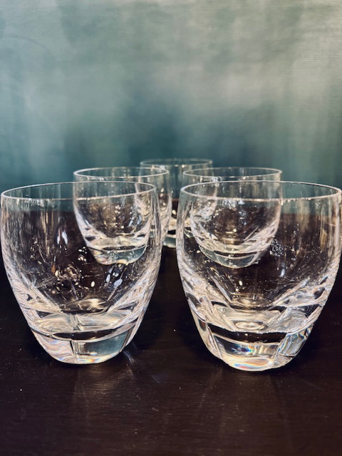 5 verres à whisky en cristal signé Lalique France
