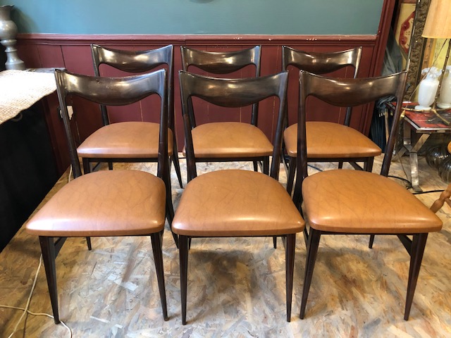 6 chaises vintage de salle à manger 