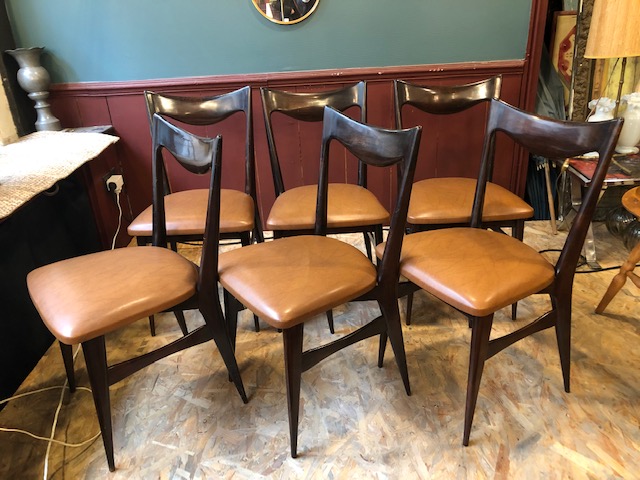6 chaises vintage de salle à manger 