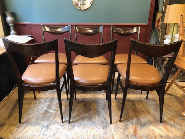 6 chaises vintage de salle à manger 