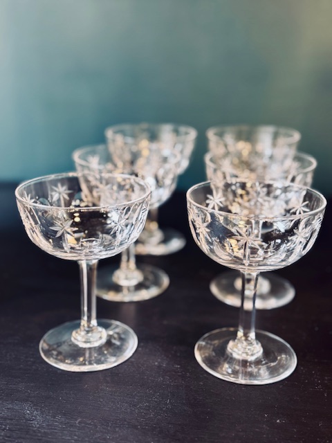 6 coupes à champagne cristal