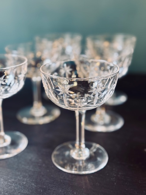 6 coupes à champagne cristal