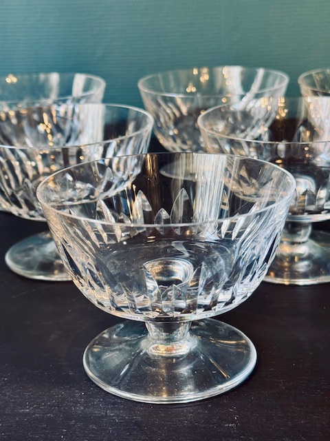 6 coupes à champagne cristal Baccarat 