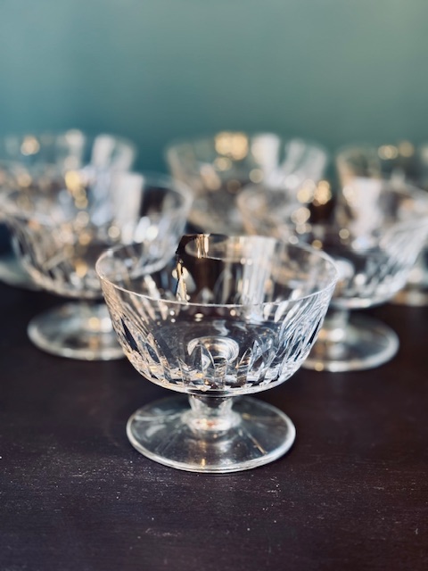 6 coupes à champagne cristal Baccarat 
