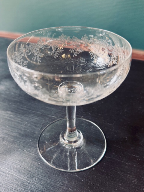 6 coupes à champagne cristal Baccarat