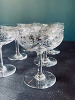 6 coupes à champagne cristal Baccarat