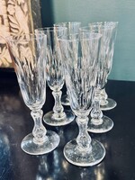 6 flûtes à chamagne cristal Val Saint Lambert