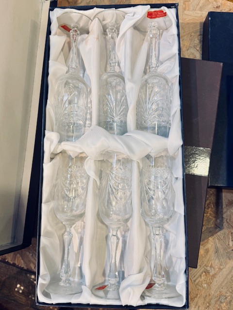 6 flûtes à champagne cristal de la Cristallerie de Lorraine