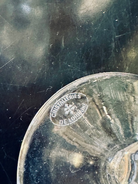 6 flûtes à champagne cristal de la Cristallerie de Lorraine