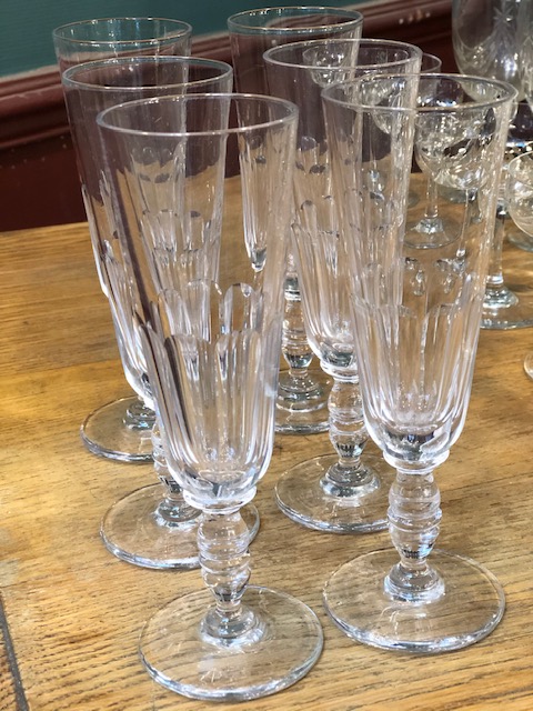 6 flutes à champagne en cristal saint Louis modele Caton