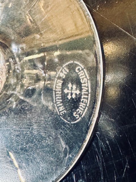 6 grands verres à eau  en cristal Cristallerie de Lorraine