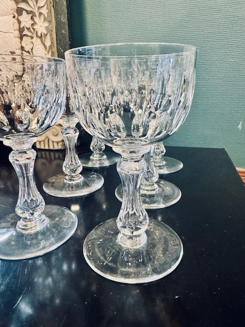 6 verres à eau cristal Val Saint Lambert