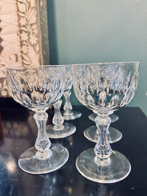 6 verres à eau cristal Val Saint Lambert