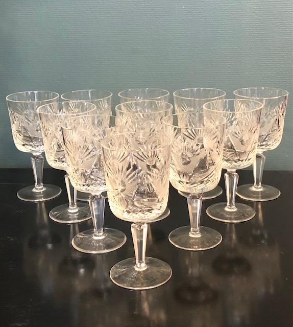 6 Verres Rennes Cristal de Paris - 7 tailles