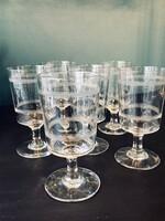 6 verres à vin ancien ciselés