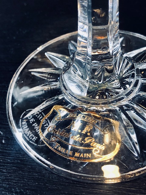 6 verres à vin cristal de Paris