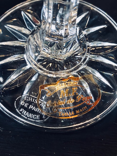 6 verres à vin cristal de Paris