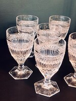 6 verres à vin cristal Val Saint Lambert