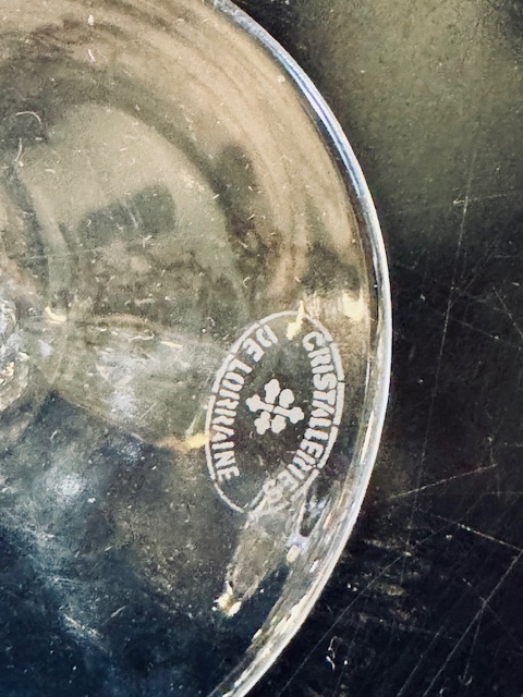 6 verres à vin en cristal Cristallerie de Lorraine