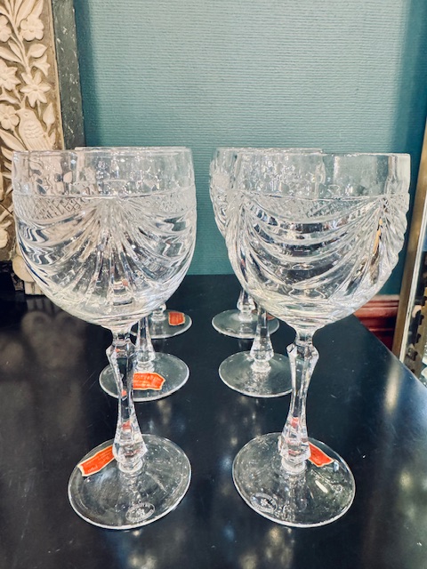 6 verres à vin en cristal Cristallerie de Lorraine
