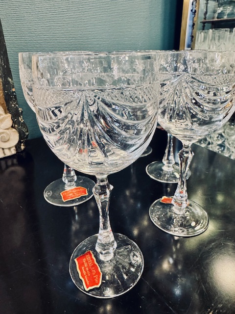 6 verres à vin en cristal Cristallerie de Lorraine