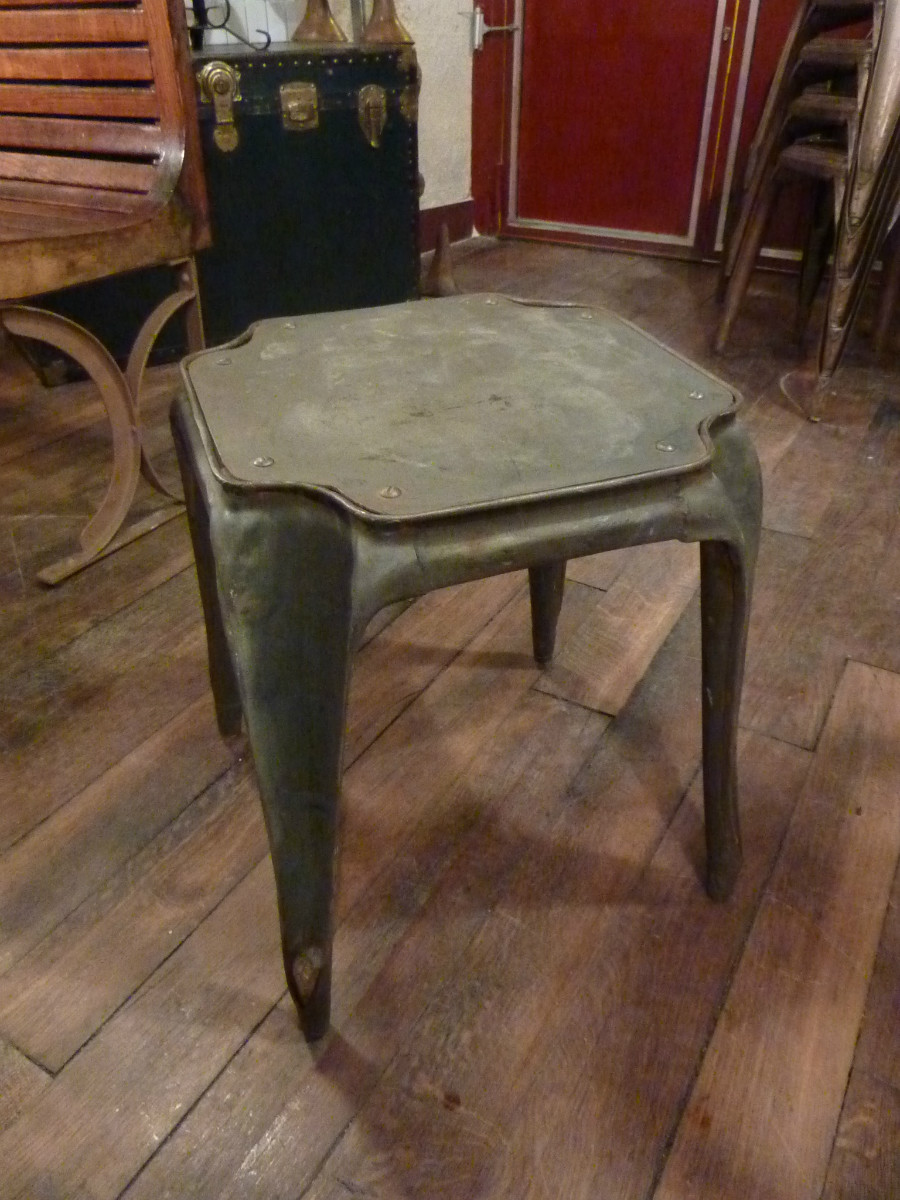 Tabouret Multipls métal décapé année 30