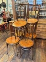 7 chaises de bistrot bois courbé