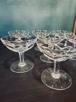 7 coupes à champagne cristal taillé Saint Louis