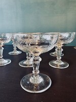 7 coupesà champagne verre ancien 
