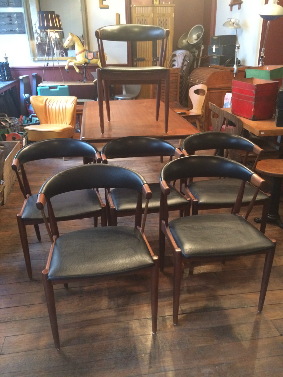 Lot de 6 chaises design danois en palissandre