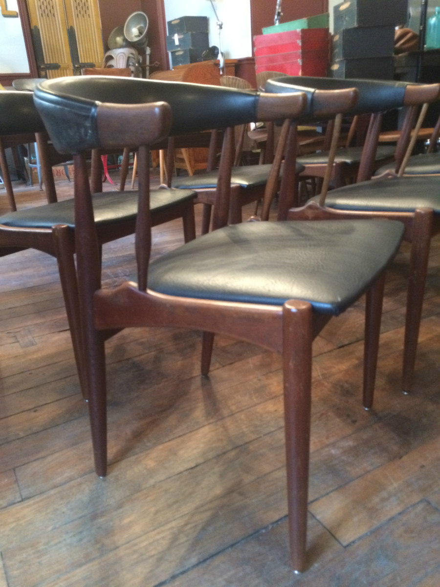 Lot de 6 chaises design danois en palissandre