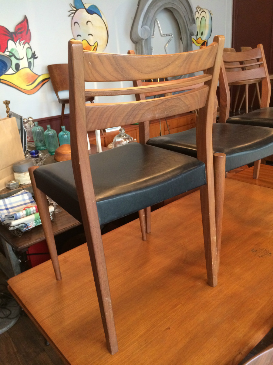 6 chaises scandinaves vintage année 60