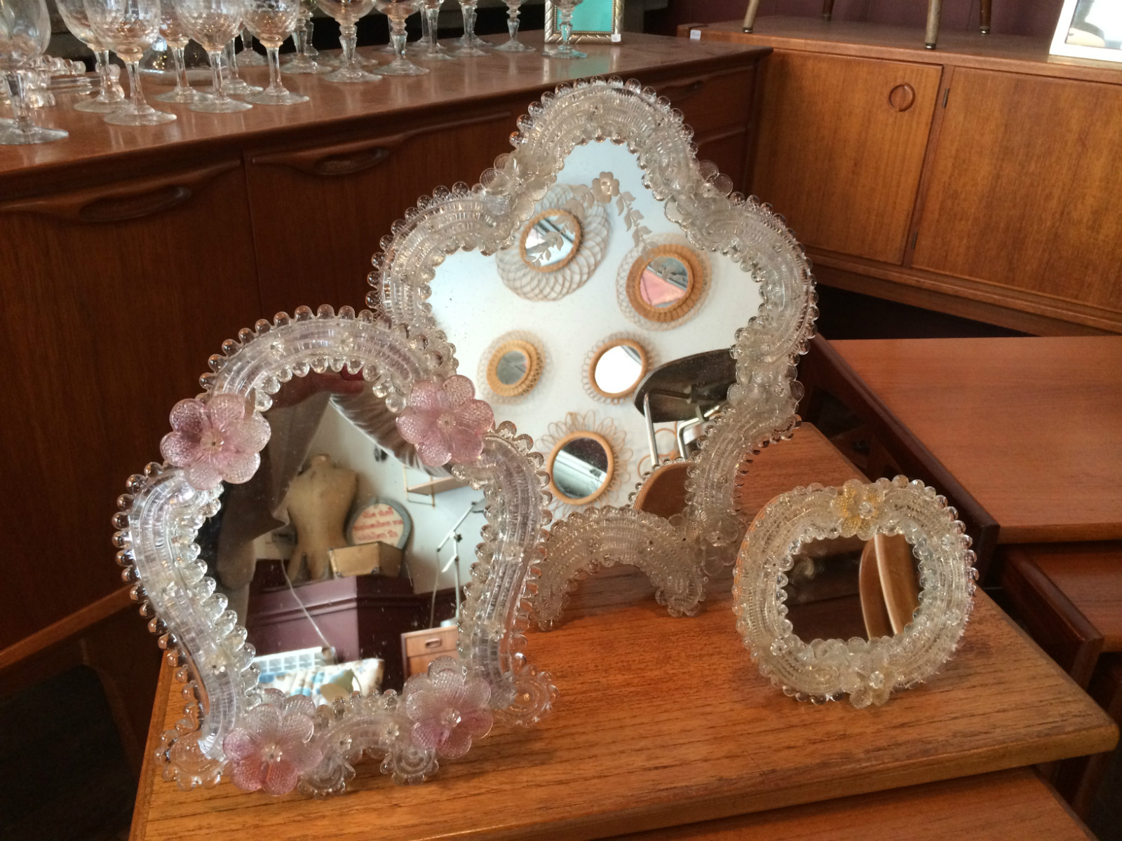 Miroirs vénitiens vintage année 50