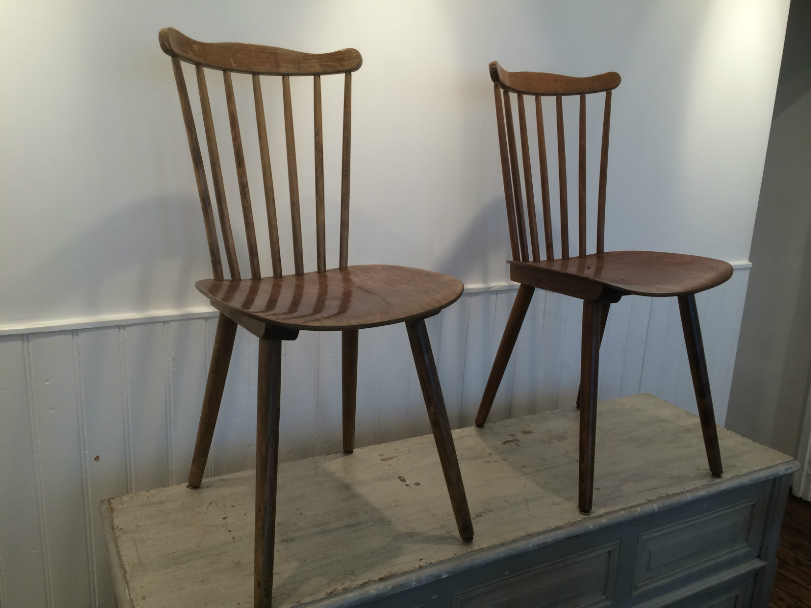 lot de chaises de bistrot Baumann en hêtre